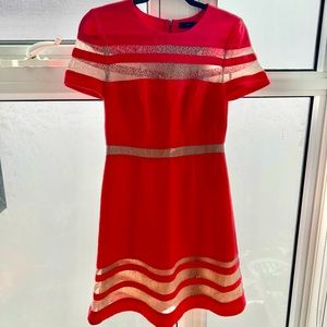 BCBGMAXAZRIA short red dress in size 4, like new as it was too small for me